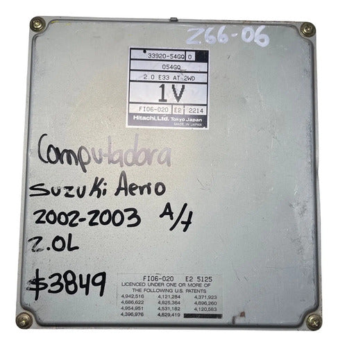 Pcm Computadora Suzuki Aerio 2.0l A/t 02-03 33920-54gq (1v)