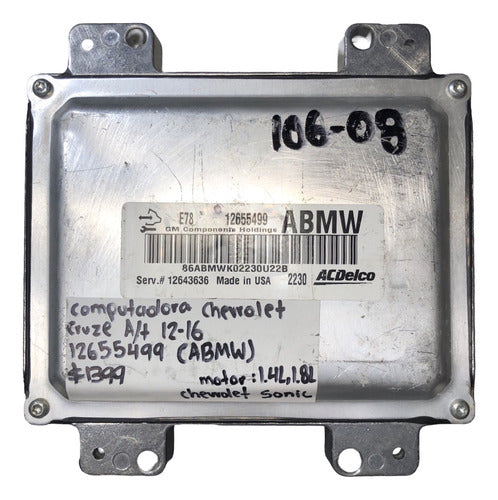 Computadora Chevrolet Cruze A/t 12-16 12655499 (abmw)