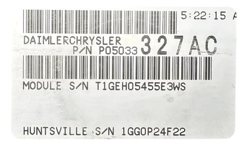 Pcm Computadora Chrysler Pt Crusier 2.4l 2005 P05033327ac