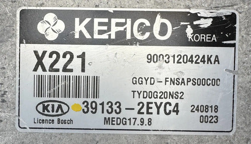 Pcm Computadora Kia Forte 2.0l A/t 14-16 39133-2eyc4 P1