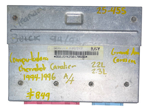 Computadora Chevrolet Cavalier A/t 94-96 16191947 (bjsy)
