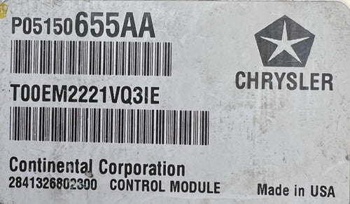 Computadora Dodge Avenger 2.4l A/t 2012 P05150655aa