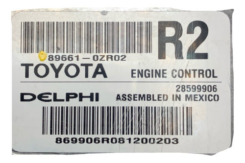 Computadora Toyota Corolla 1.8l 17-18 89661-0zr02 (r2)