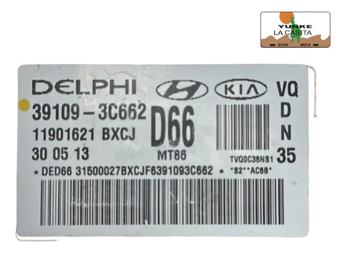 Pcm Computadora Kia Sedona 3.3l A/t 2014-2016 39109-3c662