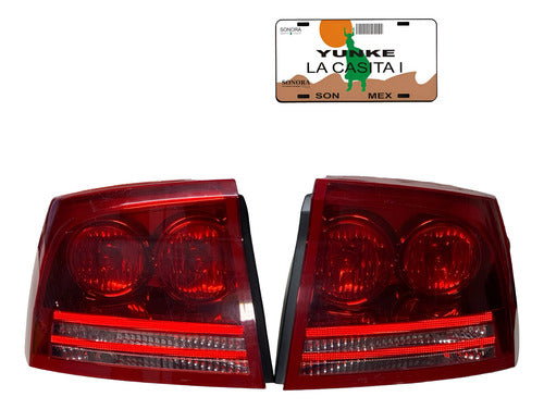 Calaveras Dodge Charger 2006-2008 Ambos Lados Rojo