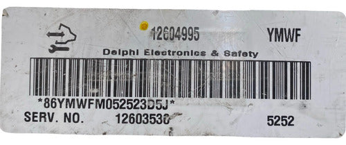 Computadora Chevrolet Impala 3.5L 2006 12604995 (YMWF)