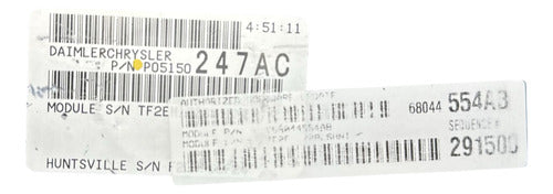Computadora Dodge Caravan 3.3l 2008 P05150247ac