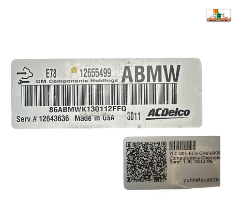 Pcm Computadora Chevrolet Sonic 1.8l 2013 P6