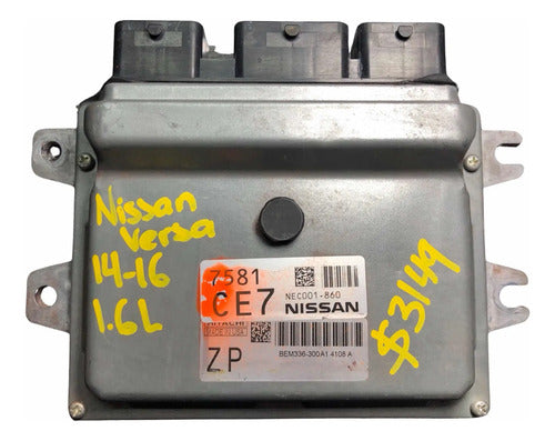 Pcm Computadora Nissan Versa 2014-2016 1.6l Nec001-860 (zp)