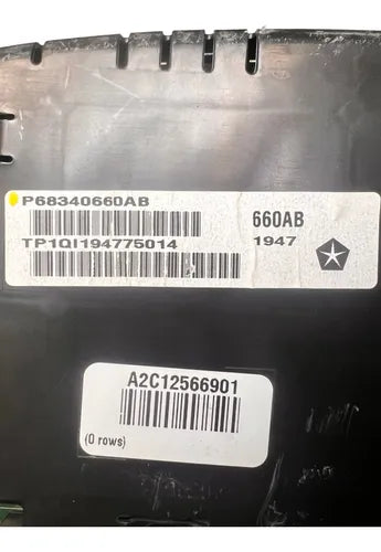 Velocímetro Cluster Dodge Ram 1500 2018-2020 P68340660ab Negro