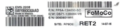 Pcm Computadora Lincoln Mkz 2.0l 14-15 Fp5a-12a650-sc