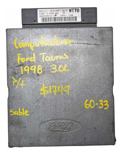 Pcm Computadora Ford Taurus 3.0l A/t 1998 F8df-12a650-aba