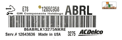Computadora Chevrolet Sonic 1.8l A/t 2014 12656958 (abrl)