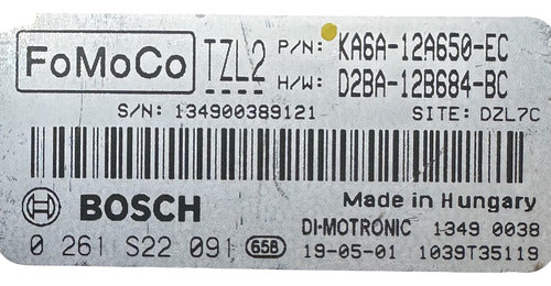 Computadora Ford Fiesta 1.6l 2019 Ka6a-12a650-ec