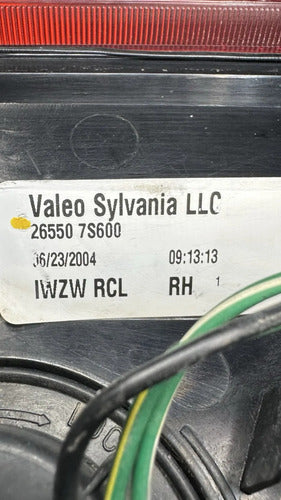 Calavera Rh Infiniti Qx56 2004-2010 26550 7s600 Derecho/pasajero Rojo