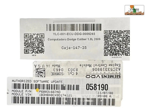 Computadora Dodge Caliber 1.8l 2009 P68031667ad