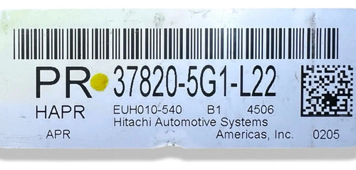 Pcm Computadora Honda Accord 3.5l 2014 37820-5g1-l22 (pr)