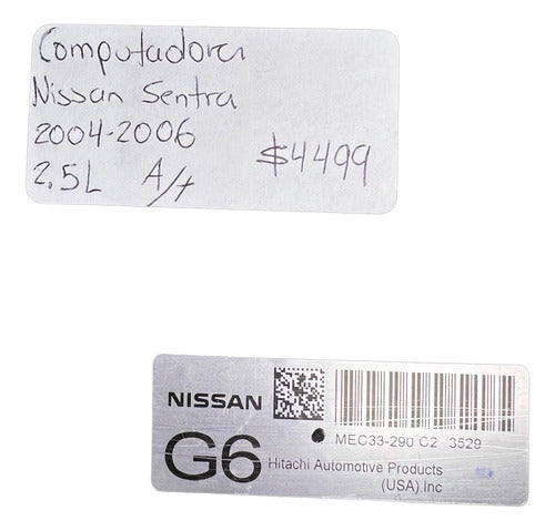Computadora Nissan Sentra 2.5l A/t 04-06 Mec33-290 C2 (g6)