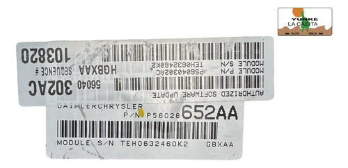 Pcm Computadora Dodge Dakota 3.9l A/t 2002 P56028652aa