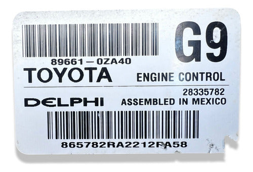Computadora Toyota Corolla 1.8l A/t 12-13  89661-0za40 (g9)