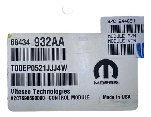 Pcm Computadora Dodge Ram 1500 5.7l 2021 68434932aa