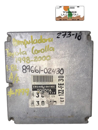 Pcm Computadora Toyota Corolla 1.8l A/t 98-00 89661-02430