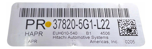Computadora Honda Accord 3.5l A/t 2014   37820-5g1-l22 (pr)
