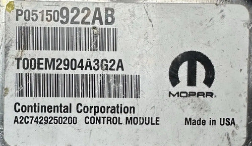 Pcm Computadora Dodge Dart 2.0l A/t 14-16 P05150922ab