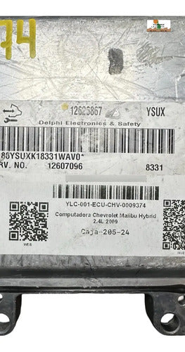 Computadora Chevrolet Malibu Hybrid 2.4l 2009 12626867 Ysux
