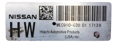 Pcm Computadora Nissan Versa 1.6l 2012 Mec910-030 D1 (hw)