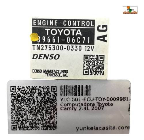 Pcm Computadora Toyota Camry 2.4l 2007