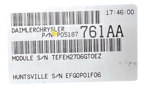 Computadora Chrysler Pt Crusier 2.4l 07-10 P05187761aa