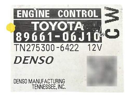Pcm Computadora Toyota Camry 2.5l 09-11 89661-06j10 (cw)