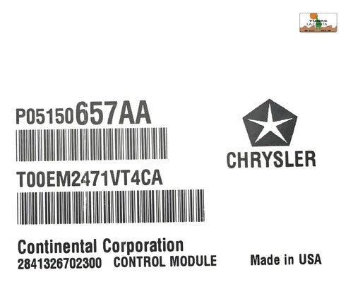Computadora Dodge Caravan 3.6l 2012 P05150657aa