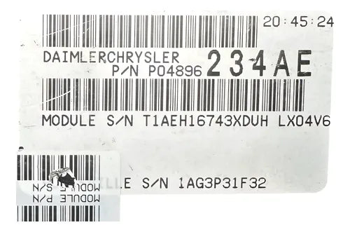 Computadora Chrysler 300 2.7l A/t 2005 P04896234ae