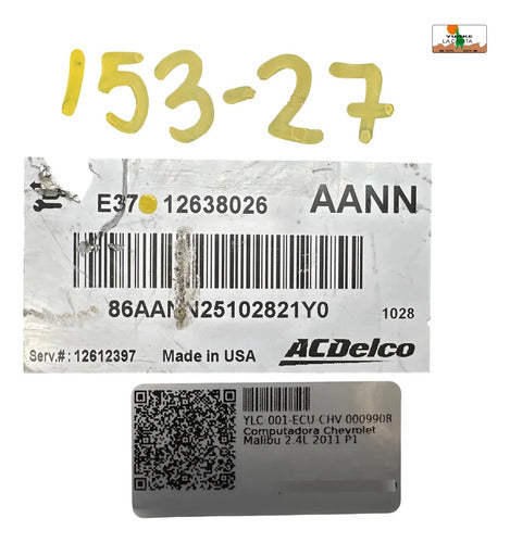 Pcm Computadora Chevrolet Malibu 2.4l 2011 P1