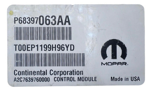 Computadora Jeep Cherokee 2.4l 2019 P68397063aa