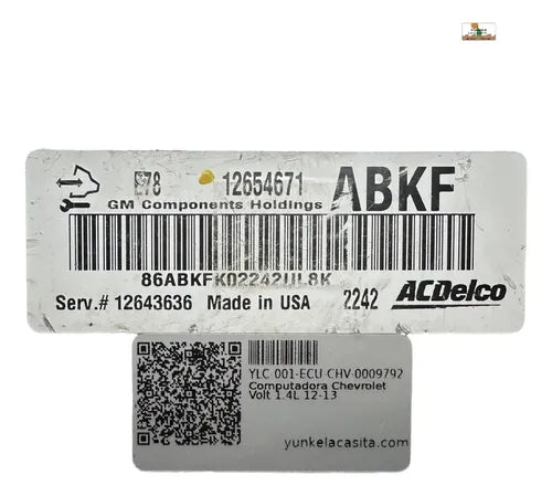 Computadora Chevrolet Volt 1.4l 12-13 12654671 (abkf)