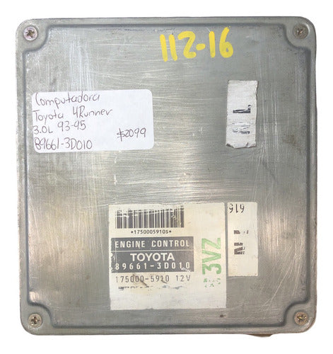 Computadora Toyota 4runner 3.0l 93-95 89661-3d010