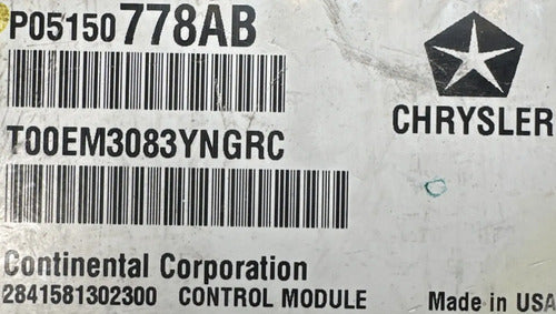 Pcm Computadora Dodge Caravan 3.6l 2014 P3