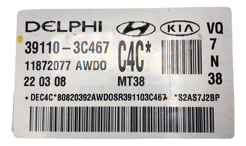 Computadora Kia Sedona 3.8l 06-09 39110-3c467 (c4c)