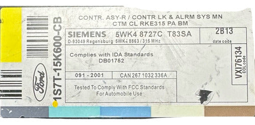 Modulo Bcm Ford Focus 1998-2005 1s7t-15k600-cb