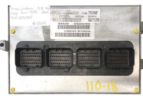 Computadora Dodge Ram 1500 5.7l A/t 2003 P56028769af