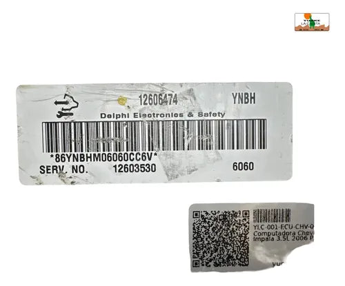Pcm Computadora Chevrolet Impala 3.5l 2006 12606474 Ynbh P16