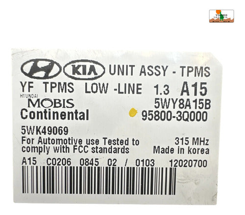 Modulo Presion Neumaticos Hyundai Sonata 2011-2014