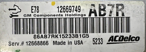Pcm Computadora Chevrolet Trax 1.4l 2016