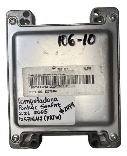 Pcm Computadora Pontiac Sunfire 2.2l 2005 12571647 (yatw)