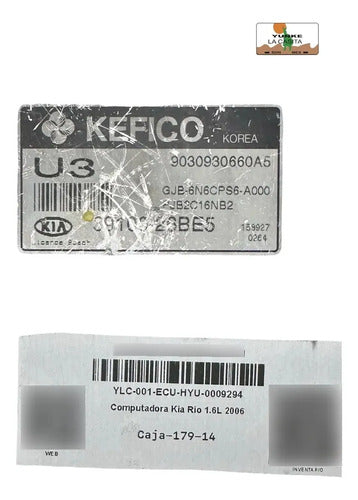 Computadora Kia Rio 1.6l 2006 39100-26be5 (u3)