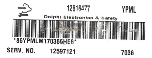 Computadora Chevrolet Impala 3.5l 2007 12616477 (ypml)