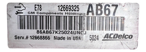 Computadora Chevrolet Cruze 15-16 12669325 (ab67)